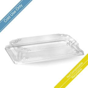 Large Plant Fibre Sushi Tray PET Lid 600/Carton B-STL-LARGE-PET BioPak