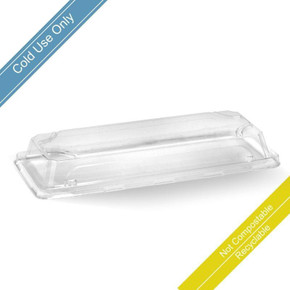 Long Plant Fibre Sushi Tray PET Lid 600/Carton B-STL-LONG-PET BioPak