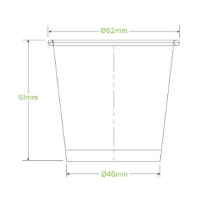 120ml / 4oz (62mm) Paper Sauce BioCup 1000/Carton BB-SC-120 BioPak