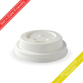 63mm / 4oz White PS Sipper BioCup Lid 1000/Carton BCL-4W BioPak