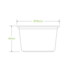 140ml (76mm) Clear Sauce BioCup 1000/Carton