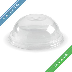 Small (76mm) Clear Dome Lid with Straw Hole for 150, 200, 250 & 280ml Clear BioCups 1000/Carton C-76D(X) BioPak Small (76mm) Clear Dome Lid with Straw Hole for 150, 200, 250 & 280ml Clear BioCups 1000/Carton C-76D(X) BioPak