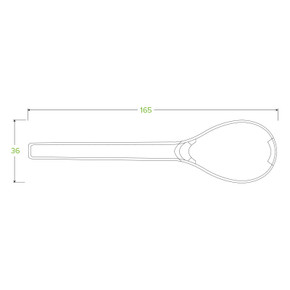 16.5cm / 6.5" PLA Spoon 1000/Carton