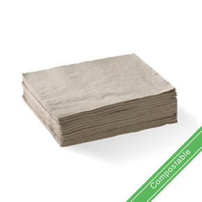 Natural - 2 Ply 1/4 Fold Lunch BioNapkin 2000/Carton