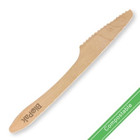19cm Coated Wood Knife 1000/Carton HY-19K-COATED BioPak 19cm Coated Wood Knife 1000/Carton HY-19K-COATED BioPak