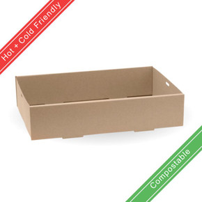 Medium Bioboard Catering Tray Bases 100/Carton BB-CB-M BioPak Medium Bioboard Catering Tray Bases 100/Carton BB-CB-M BioPak