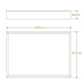 Medium Bioboard Catering Tray Bases 100/Carton BB-CB-M BioPak Medium Bioboard Catering Tray Bases 100/Carton BB-CB-M BioPak