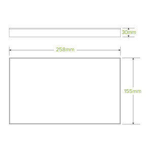 Extra Small Bioboard Catering Tray Lids 100/Carton BB-CBL-XS BioPak Extra Small Bioboard Catering Tray Lids 100/Carton BB-CBL-XS BioPak