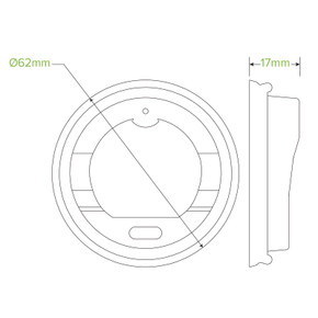 63mm / 4oz Black PLA Lid for 4oz BioCup 1000/Carton