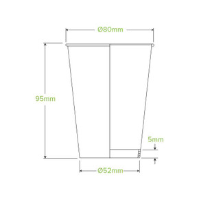 280ml / 8oz (80mm) Stone Single Wall BioCup 1000/Carton ABC-8 BioPak 280ml / 8oz (80mm) Stone Single Wall BioCup 1000/Carton ABC-8 BioPak
