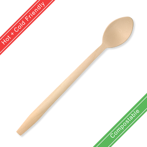 20cm Tall Coated Wood Teaspoon 1000/Carton