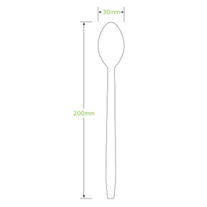 20cm Tall Coated Wood Teaspoon 1000/Carton