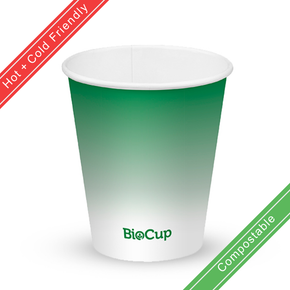 300ml / 10oz (90mm) Green Cold Paper BioCup 1000/Carton