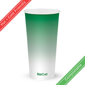 960ml / 32oz (105mm) Green Cold Paper BioCup 500/Carton BCC-32-G BioPak 960ml / 32oz (105mm) Green Cold Paper BioCup 500/Carton BCC-32-G BioPak