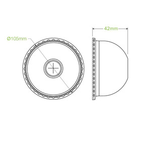 105mm Cold Paper BioCup PET Dome Lid 1000/Carton BCL-105C-PET-D BioPak 105mm Cold Paper BioCup PET Dome Lid 1000/Carton BCL-105C-PET-D BioPak
