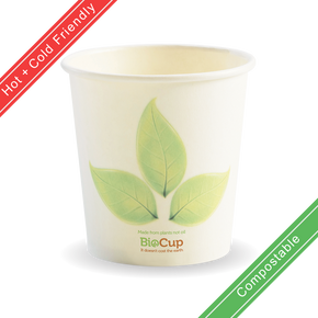 120ml / 4oz (63mm) Single Wall Green Leaf BioCup 2000/Carton