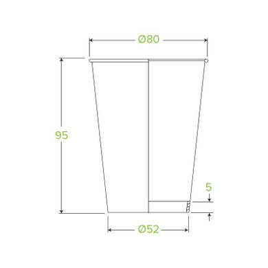 280ml / 8oz (80mm) Single Wall Art Series BioCup 1000/Carton BC-8-ART SERIES BioPak