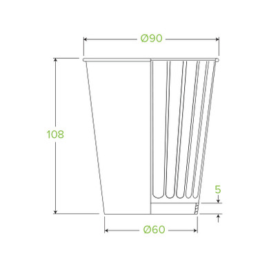 390ml / 12oz (90mm) Double Wall Art Series BioCup 1000/Carton