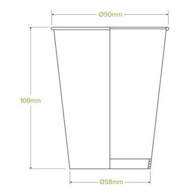 390ml / 12oz (90mm) Coloured Cold Paper BioCup 1000/Carton BCC-12-C BioPak
