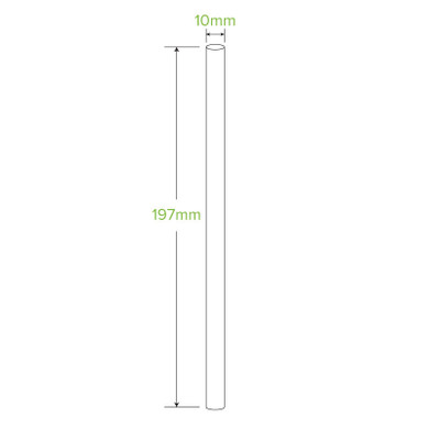 10mm Jumbo Black Stripe BioStraw 2500/Carton