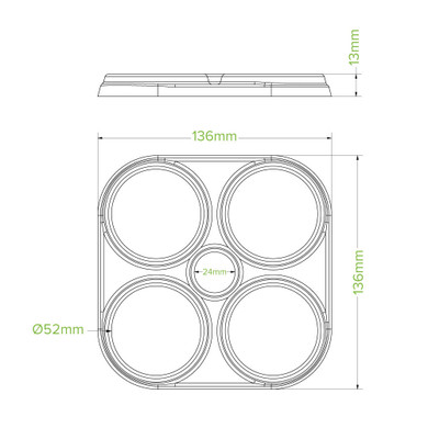 4-Pack BioCane Beer Ring Holder 1000/Carton