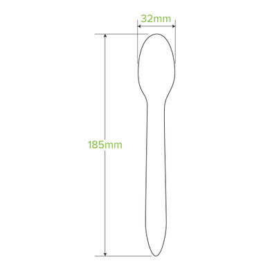 19cm Coated Wood Spoon 1000/Carton