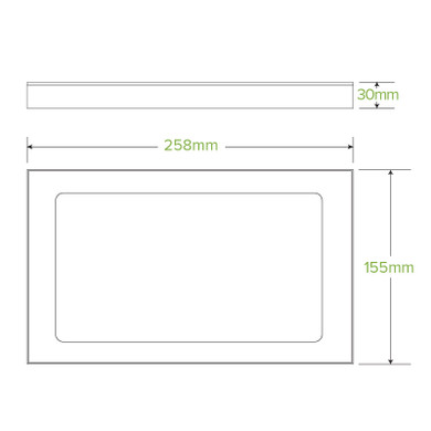 Extra Small Bioboard Catering Tray PLA Window Lids 100/Carton