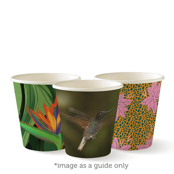 230ml / 6oz (80mm) Single Wall Art Series BioCup 1000/Carton BC-6-ART SERIES BioPak