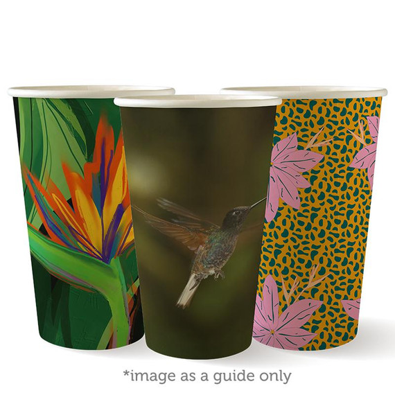 510ml / 16oz (90mm) Single Wall Art Series BioCup 1000/Carton BC-16-ART SERIES BioPak