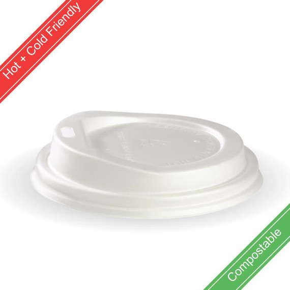 80mm White PLA BioCup Lid 1000/Carton 80mm White PLA BioCup Lid 1000/Carton