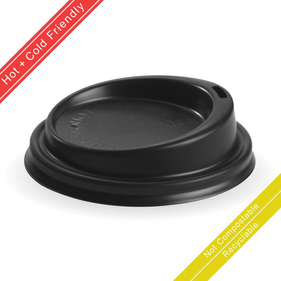 80mm Black PS BioCup Lid 1000/Carton 80mm Black PS BioCup Lid 1000/Carton