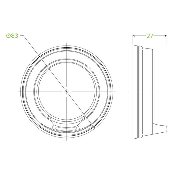 80mm White PS Sipper BioCup Lid 1000/Carton 80mm White PS Sipper BioCup Lid 1000/Carton