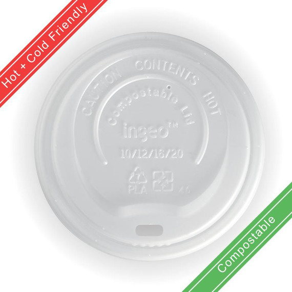 90mm White PLA Lid for 8(90mm) 12, 16 & 20oz BioCup 1000/Carton 90mm White PLA Lid for 8(90mm) 12, 16 & 20oz BioCup 1000/Carton