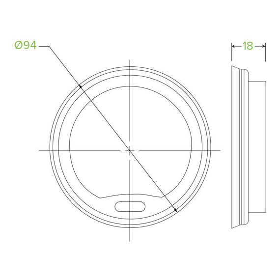 90mm White PLA Lid for 8(90mm) 12, 16 & 20oz BioCup 1000/Carton 90mm White PLA Lid for 8(90mm) 12, 16 & 20oz BioCup 1000/Carton