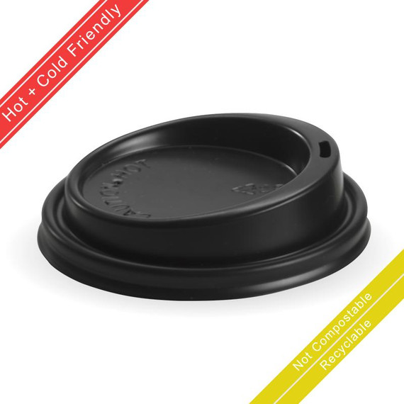 90mm Black PS Lid for 8(90mm) 12, 16 & 20oz BioCup 1000/Carton 90mm Black PS Lid for 8(90mm) 12, 16 & 20oz BioCup 1000/Carton