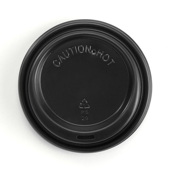 90mm Black PS Lid for 8(90mm) 12, 16 & 20oz BioCup 1000/Carton 90mm Black PS Lid for 8(90mm) 12, 16 & 20oz BioCup 1000/Carton