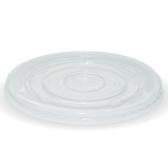 90mm Clear PLA Flat Lid for 390-650ml/12-22oz 90mm PET Paper Cold Cup  1000/Carton