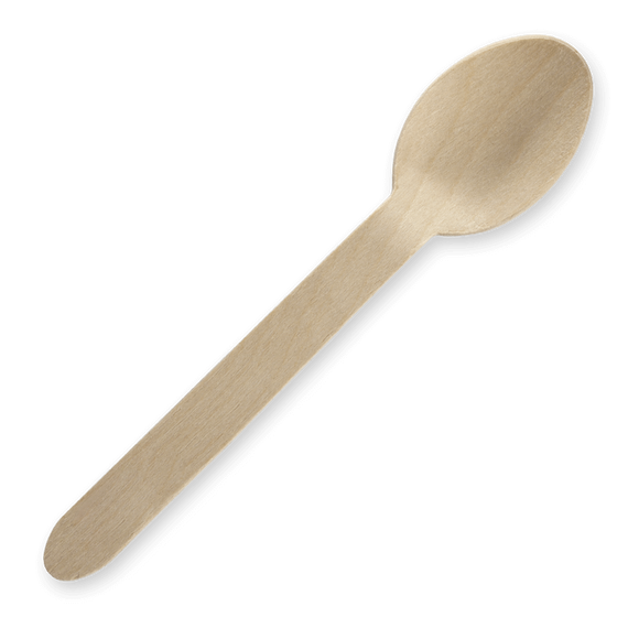 16cm Unbranded Wood Spoon - Bulk Pack 2000/Carton