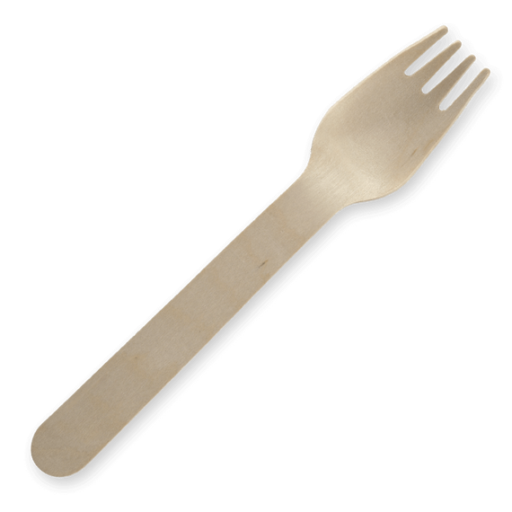 16cm Unbranded Wood Fork - Bulk Pack 2000/Carton