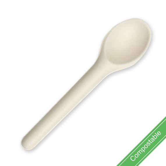 15cm Plant Fibre Spoon 1000/Carton