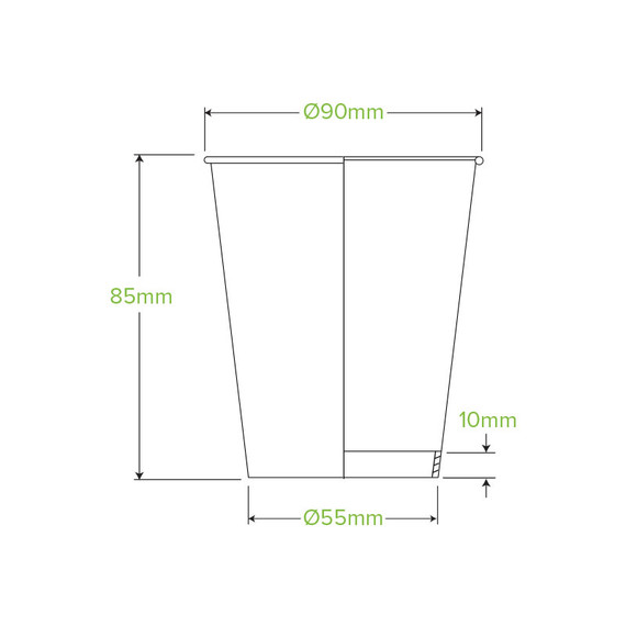 25 Pack - 295ml / 8oz (90mm) Art Series Single Wall BioCup 150/Carton