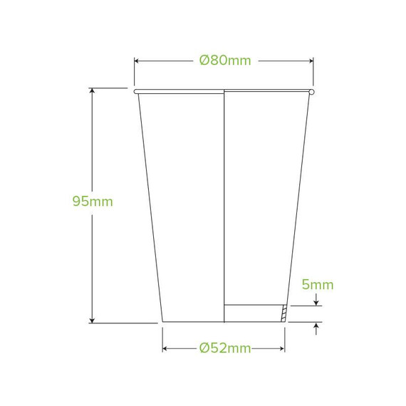 25 Pack - 295ml / 8oz (90mm) Art Series Single Wall BioCup 100/Carton RT-BC-8-4X25P-P BioPak