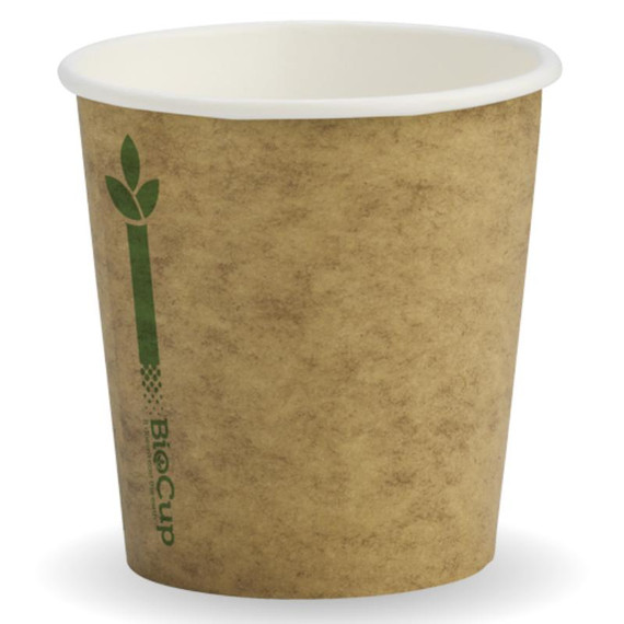 120ml / 4oz (63mm) BioCup Single Wall Kraft Brown 2000/Carton BCK-4-GL BioPak