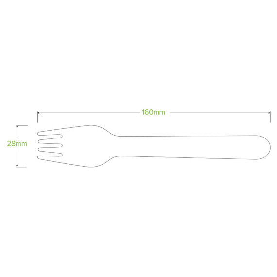 20 Pack - 16cm Wooden Fork In Paper Sleeves 400/Carton