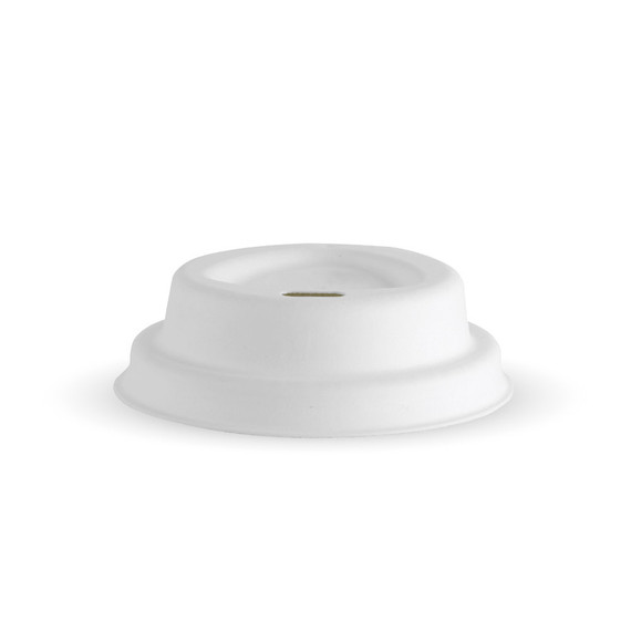 63mm / 4oz White Plant Fibre BioCup Lid 2000/Carton