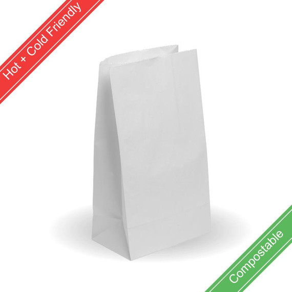 #6 SOS White Paper Bag 2000/Carton BAG-SOS-6-W BioPak
