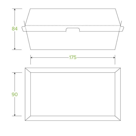 Regular Snack BioBoard White Box 200/Carton BB-SNACK BOX REGULAR-W BioPak