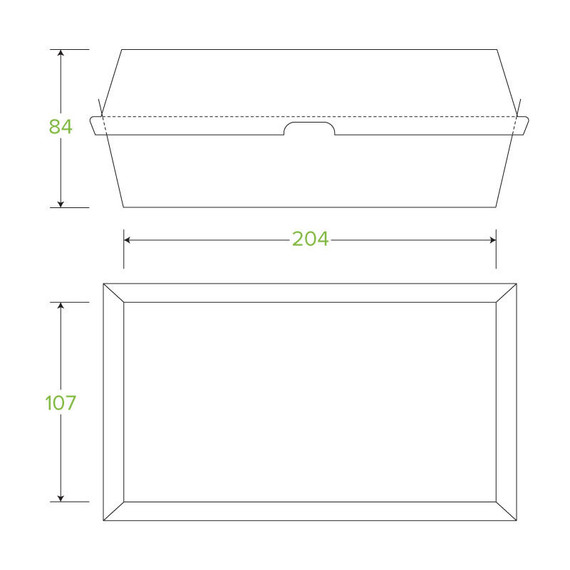 Large Snack BioBoard White Box 200/Carton