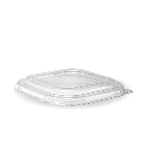 750ml-1,400ml Clear RPET Square Takeaway Lid 300/Carton