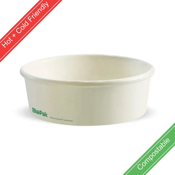 500ml (148mm) Small White BioBowl 400/Carton 500ml (148mm) Small White BioBowl 400/Carton
